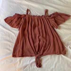 hippie rose, open shoulder,knotted bottom.